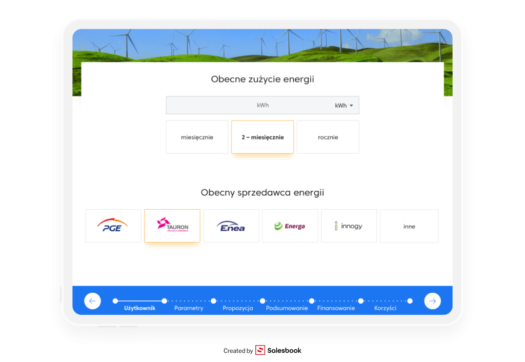 Informacja o obecnym zużyciu energii pozwoli dopasować idealne rozwiązanie do potrzeb klienta.