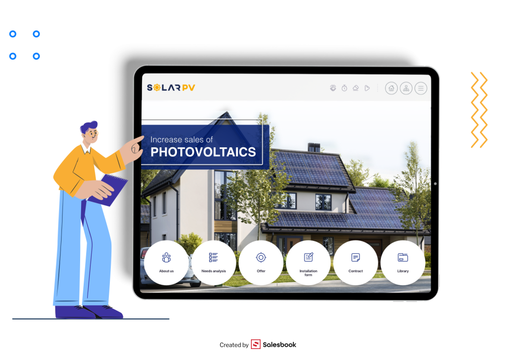 Salesbook offers an interactive way to present your company’s solutions.