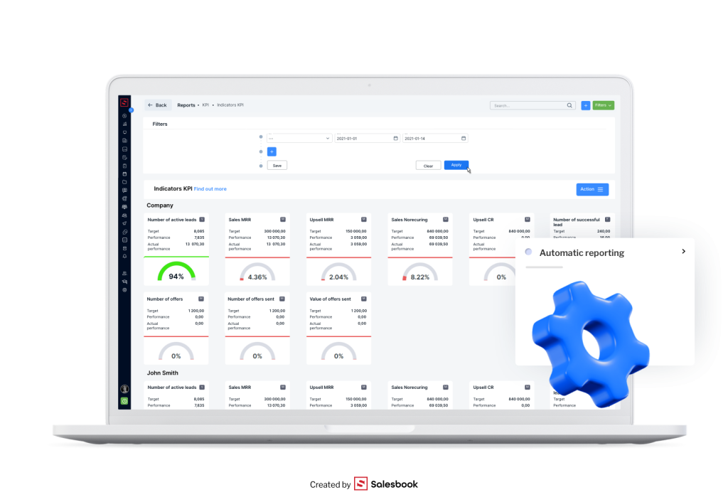 Fig. 10. The Salesbook CRM system – your command center for managing the entire sales process.