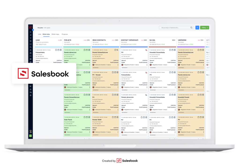 Salesbook oferuje system CRM