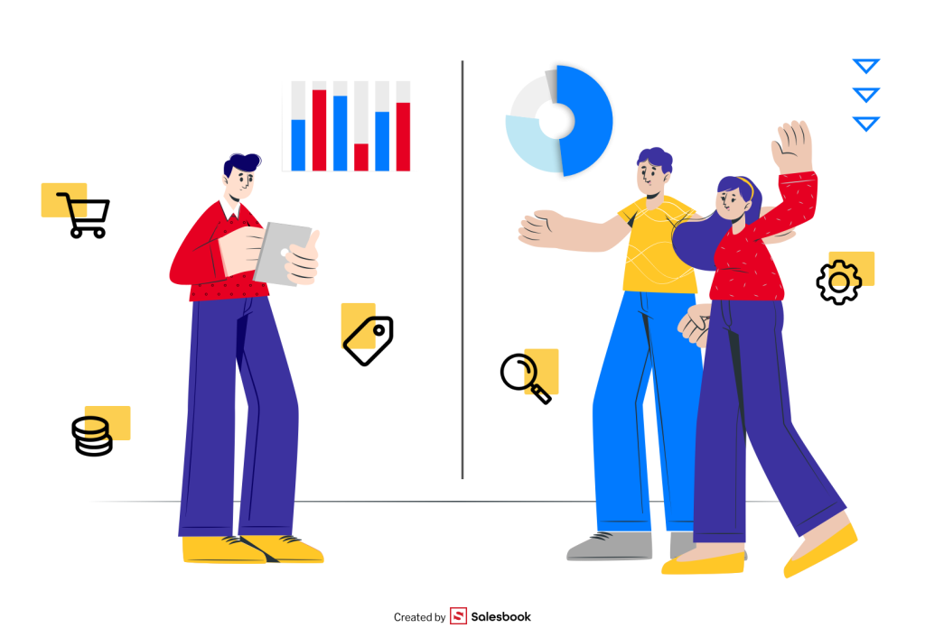 The difference between sales performance and general business metrics
