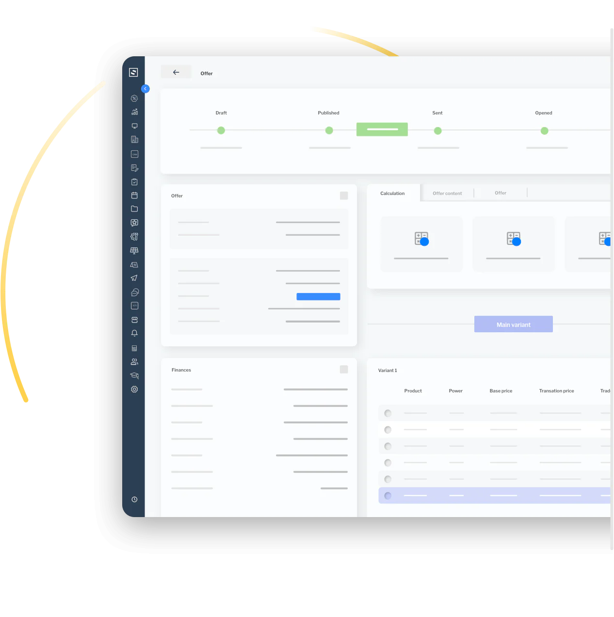 Image of a digital document signing interface within the sales software, indicating a simplified contract signing process.