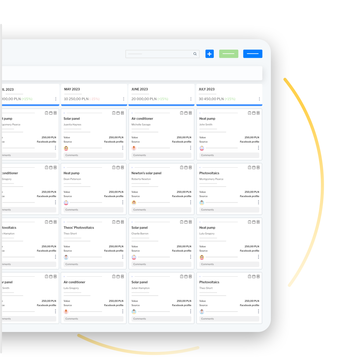 Visual of analytics charts and CRM data insights, representing the system's capabilities in managing and analyzing customer interactions.