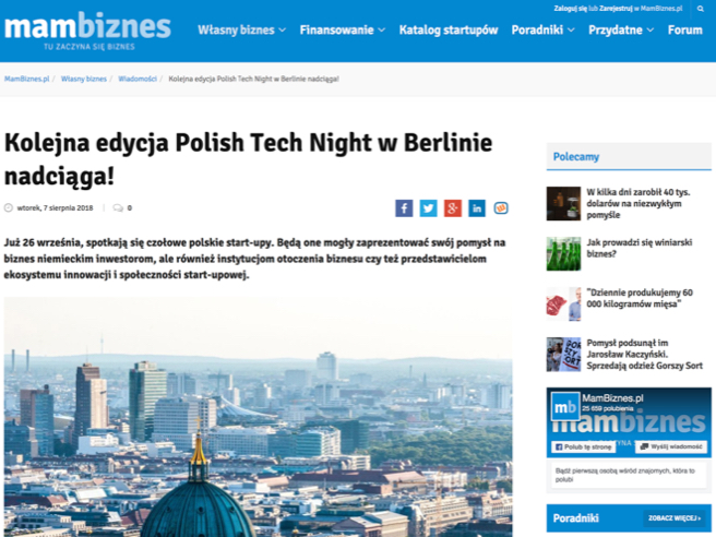 Kolejna edycja Polish Tech Night w Berlinie nadciąga!