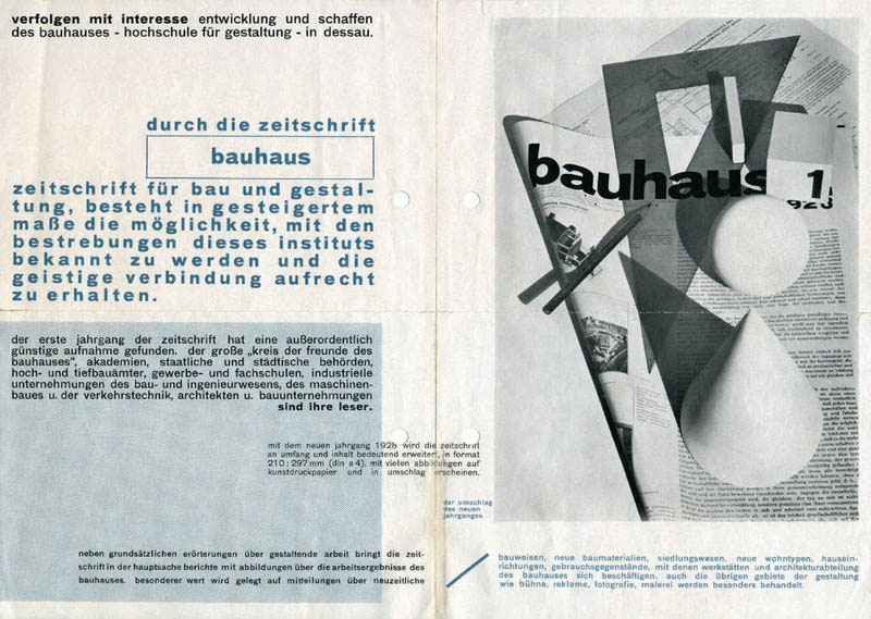 Bauhaus wprowadził nowe podejście do typografii.